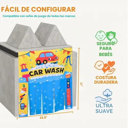 Vista 2 de Paneles de Juego para Niños Nugget Couch Paneles de Sofá Modular de Espuma de 3 Piezas (Sofá de Juego No Incluido)