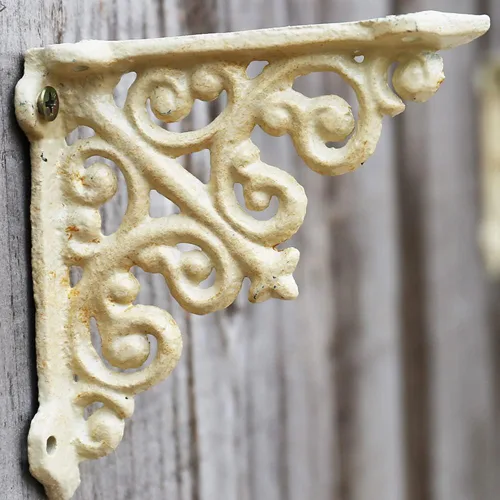 Vista 4 de Estantes flotantes de madera montados en la pared con soportes de metal, estante de granja, estantería de almacenamiento decorativa para interiores
