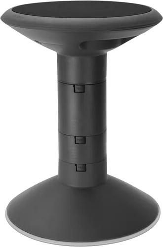 Vista 11 de Storex Taburete de inclinación activa: asiento ergonómico para espacio de oficina flexible y escritorios de pie, altura ajustable de 12 a 24 Negro