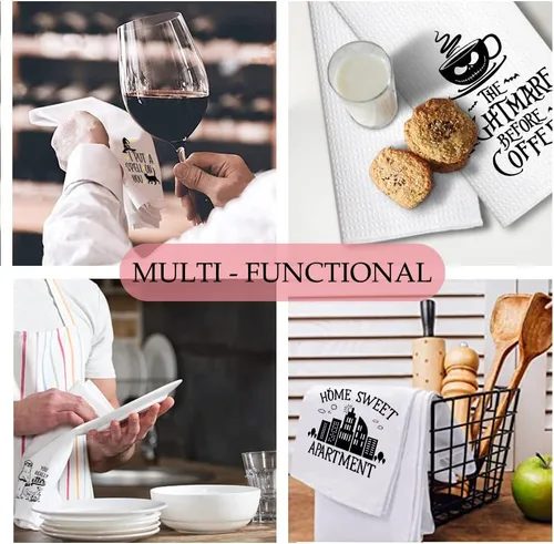 Vista 6 de Hafhue Every Meal You Make, Every Bite You Take Funny Golden Retriever toalla de cocina, regalos para mujeres, hermanas, amigas, mamá, tías, esposa