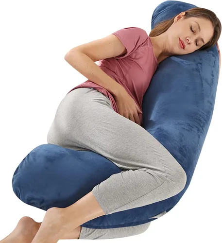 Vista 10 de BATTOP - Almohadas de embarazo con funda refrescante, almohada de maternidad para dormir, soporte para vientre, caderas, piernas, imprescindibles