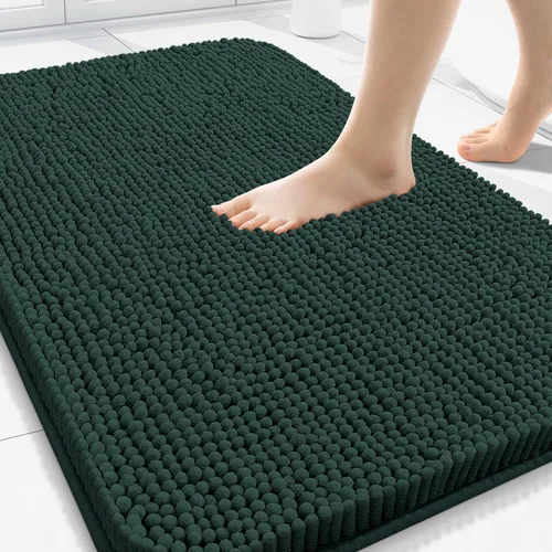 Vista 76 de Arotive Alfombras de baño de felpilla extrasuaves y absorbentes, de 24 x 16 pulgadas, lavables a máquina, parte trasera de goma antideslizante