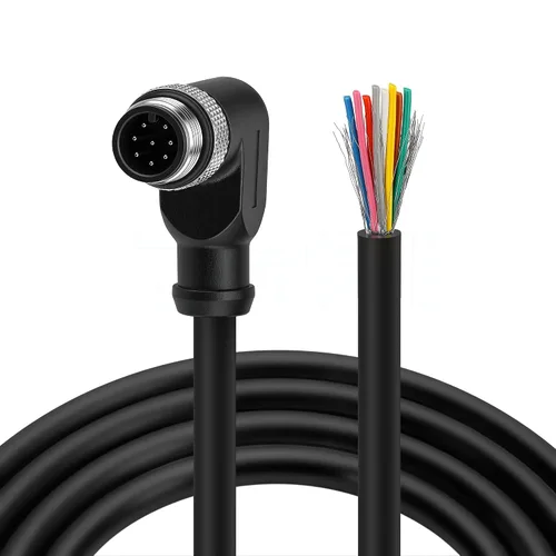 Vista 8 de M12 - Conector de sensor hembra de 8 pines para volar Cable de protección eléctrica impermeable para aplicaciones de automatización