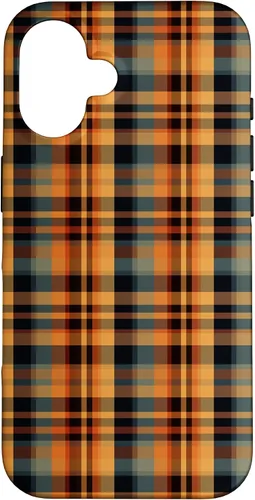 Vista 32 de Plaid Orange Brown Fall Harvest Muted Colors Print Pattern Case for iPhone 17