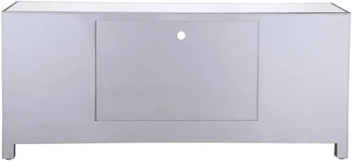 Vista 5 de Elegant Decor Soporte de TV con espejo de 60 pulgadas en plata antigua