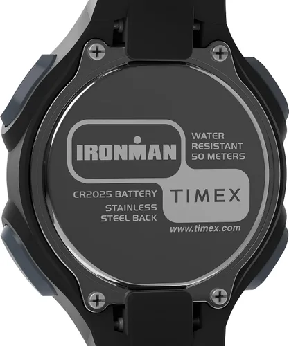 Vista 5 de Timex Reloj Ironman Triatlón E30 de 34mm para mujer Negro/Digital/Negro/Tono Plateado