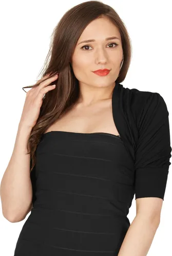 Vista 4 de BlackButterfly Bolero de media manga para mujer Negro