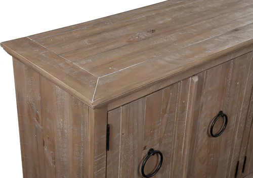 Vista 6 de Martin Svensson Home Garden District - Soporte de TV de madera maciza de 65 marrón (Driftwood Brown)