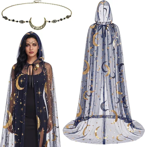 Vista 9 de Toulite 2 piezas de disfraz de bruja de Halloween para mujer Negro