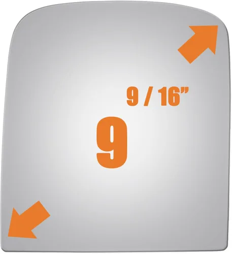 Vista 3 de WLLW Cristal de espejo izquierdo para Chevy GMC Tahoe Silverado Sierra Yukon Avalanche Escalade lado del conductor (superior plano)