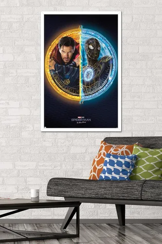 Vista 51 de Trends International Marvel Spider-Man: No Way Home - Póster de pared dúo, 22.4 pulgadas de largo x 14.7 pulgadas, versión enmarcada de madera