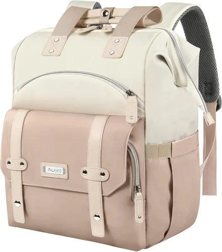 Vista 13 de Mochila para portátil para mujer, para trabajo de doctoras, profesoras, enfermeras, de 15.6 pulgadas, mochila universitaria de apertura amplia
