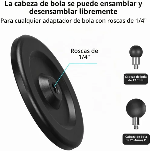 Vista 6 de FANAUE Base de soporte para teléfono celular con cabeza de bola de 1 pulgada, soporte magnético para teléfono compatible con RAM Mount B tamaño 1