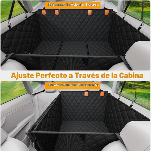 Vista 4 de PETICON - Extensor de asiento trasero convertible para perros, funda de asiento duro para perros