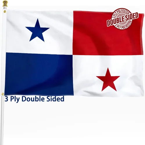 Vista 22 de Bandera de Nicaragua de 3 x 5 pies para exteriores, bandera nacional nicaragüense, bandera nacional nicaragüense, doble cara de 3 capas de poliéster