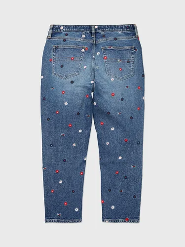 Vista 2 de Tommy Hilfiger Jeans adaptativos para mujer con bordado Tommy con cierre magnético