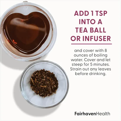 Vista 3 de Fertilitea: té de fertilidad orgánico, 60 porciones, contiene Vitex
