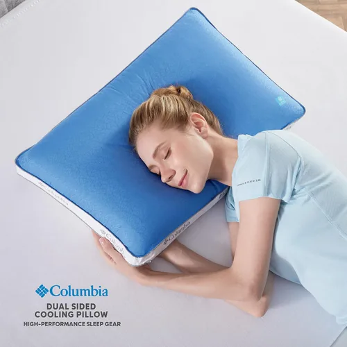 Vista 2 de Columbia Almohada de espuma viscoelástica de gel refrescante, cómoda y de apoyo, con características refrescantes y transpirables, funda extraíble