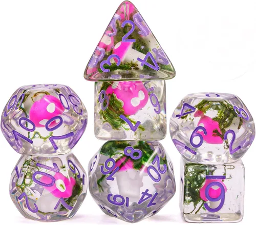 Vista 27 de UDIXI Juego de 7 dados poliédricos DND D&D, RPG D y D con bolsa de almacenamiento para juegos de rol y otros juegos de mesa (Aarakocra)
