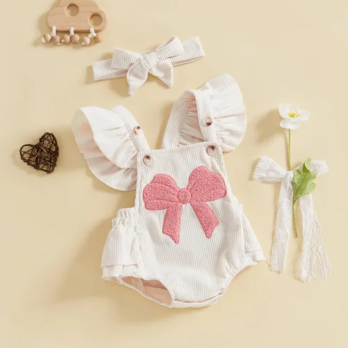 Vista 24 de Mameluco para bebé y niña, ropa floral para el verano, traje de verano