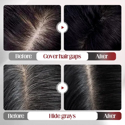 Vista 4 de Barra de retoque de raíz de doble extremo, corrector instantáneo de puntos calvos para cobertura de raíces del cabello, 2 en 1, impermeable, #01