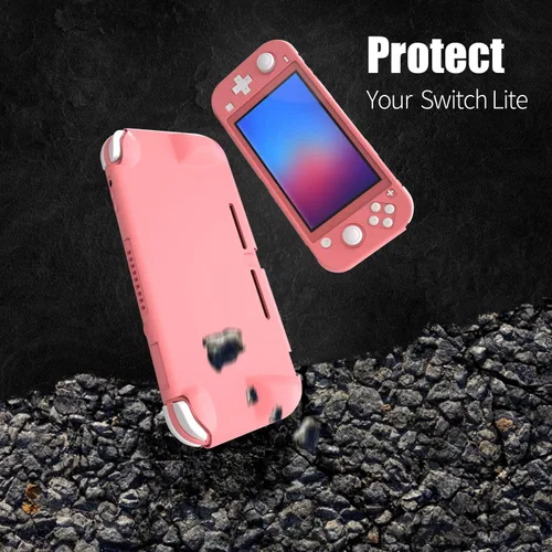 Vista 5 de Switch lite Coral Case, Ergonomic Switch lite Hard Protective Case for Girls