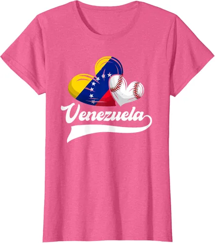 Vista 91 de Camiseta de béisbol venezolana con diseño de corazón y bandera de Venezuela, Negro