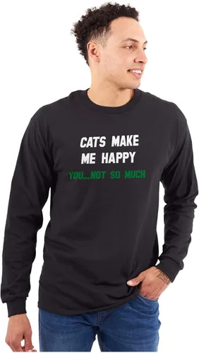 Vista 4 de Cats Make Me Happy You Not So Much Long Sleeve Tshirt Men Women