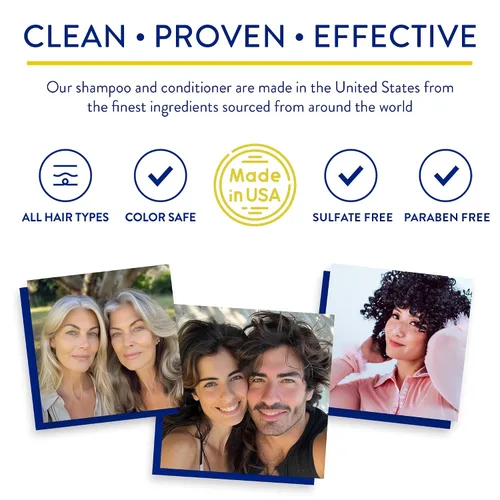 Vista 5 de Routine Wellness Set de champú y acondicionador y suero capilar para cabello más fuerte - Biotina Color seguro Sin sulfatos Vegano Probado