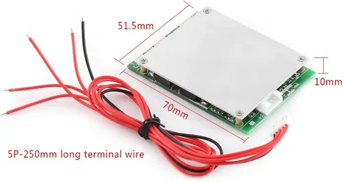 Vista 7 de Tablero de protección de batería de hierro de litio, 4S 100A 12V LiFePO4 LFP Placa de módulo de protección de batería 1pc con la función
