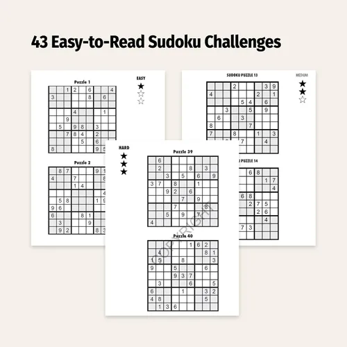 Vista 4 de ZOCO - 10 paquetes de regalo - Juegos de cerebro con letra grande para adultos - Cada paquete incluye (1) búsqueda de palabras, (1) crucigrama, (1)