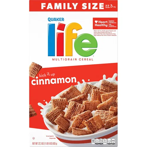 Vista 4 de Life Cereal, canela, caja de 22.3 onzas