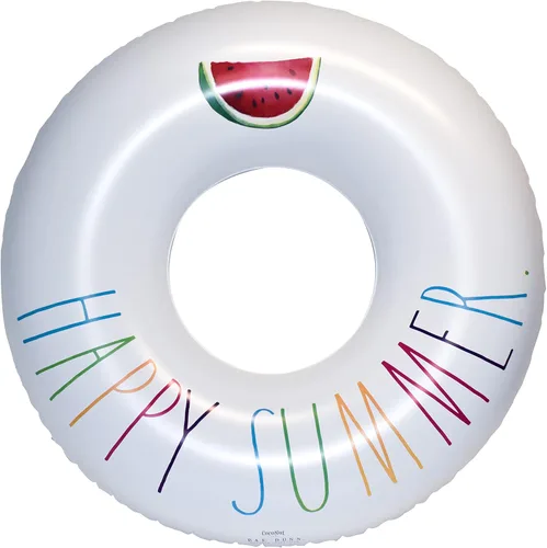 Vista 11 de Rae Dunn x CocoNut Flotador de anillo flotante, tamaño adulto, balsa inflable grande de 48 pulgadas y tubo interior de agua duradero, fácil
