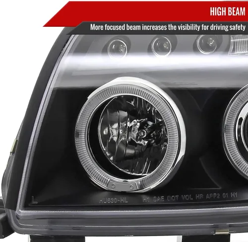 Vista 5 de Carpartsinnovate Se adapta a 03-05 4Runner SUV SR5 Negro LED Halo proyector faros lámparas