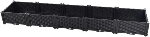 Vista 56 de BAOYOUNI - Juego de jardinera cuadrada para interiores o exteriores, maceta de plástico, caja de cultivo para verduras frescas, hierbas, flores