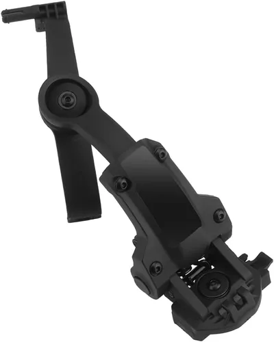 Vista 6 de Adaptador táctico para auriculares de riel para casco, kit de soporte de auriculares de rotación multiángulo compatible con OPS Core ARC/Team Wendy