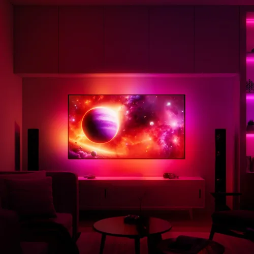Vista 8 de Caja de sincronización Fancy Sync Box para retroiluminación ambiental de TV, compatible con HDMI 2.0 para todos los tamaños de TV Fancyleds