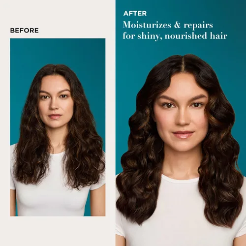 Vista 3 de OGX Acondicionador hidratante nutritivo + leche de coco, acondicionador hidratante y restaurador hidrata para cabello suave después del primer uso
