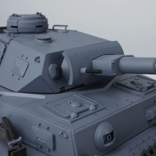 Vista 8 de Toucan RC Hobby Henglong 1/16 7.0 Panzer IV F2 RTR RC Tanque 3859 Metal Pistas Ruedas BB Airsoft Que Disparo Balas BB