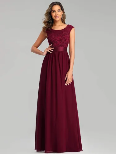 Vista 3 de Ever-Pretty Vestidos de dama de honor fruncidos con cintura imperio para mujer 0646