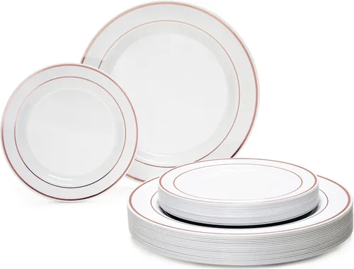 Vista 11 de OCCASIONS 50-150-200 Piezas plateadas (25 personas) 26 cm, 19 cm + cubiertos.