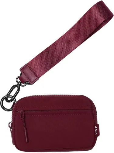 Vista 8 de YDF Cartera de nailon RFID de 2ª generación para mujer, cartera de pulsera con ventana de identificación, ranura para lápiz labial y llavero