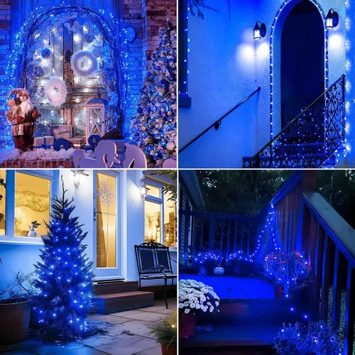 Vista 4 de Joomer Guirnalda de luces LED que funcionan con pilas, paquete de 2 50 luces LED cortables de 16 pies con temporizador para dormitorio, fiestas