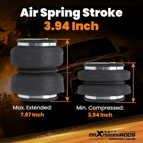 Vista 3 de maXpeedingrods Bolsa de suspensión de aire de repuesto 2500lb con amortiguador interno para GMC Silverado Sierra 1500 para Ford