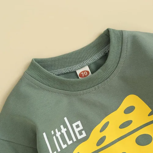 Vista 4 de Eadrioss Traje de fútbol para bebé recién nacido, niños y niñas, camiseta de cuello redondo, sudadera con cuello redondo