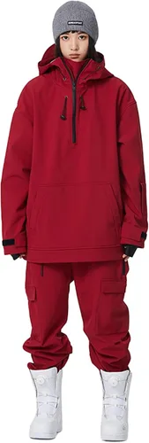 Vista 44 de RIUIYELE Traje de esquí para mujer, chaqueta y pantalones de snowboard para deportes al aire libre, traje de nieve con aislamiento impermeable