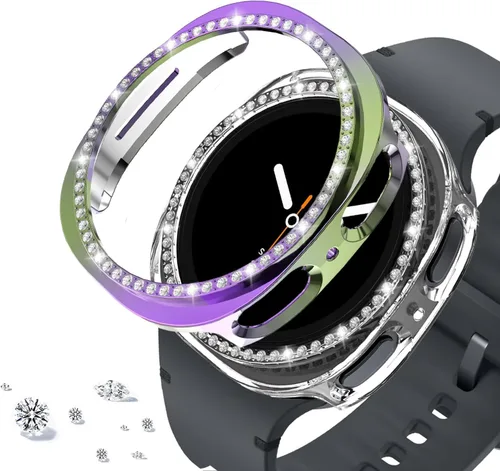 Vista 114 de DEALELE Paquete de 1 + 3 fundas compatibles con Samsung Galaxy Watch 7 Ultra (1.772 pulgadas), funda protectora de policarbonato transparente