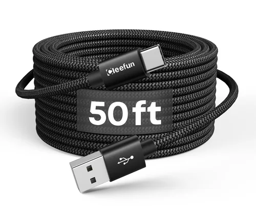 Vista 13 de CLEEFUN Cable largo USB C de 20 pies, cable de carga USB a USB-C, cable de carga tipo C de 20 pies para iPhone 16 serie 15, serie Samsung Galaxy