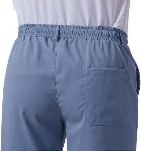 Vista 6 de Pantalones casuales de lino de algodón para hombre, pantalones sueltos de playa, pantalones largos de yoga ligeros