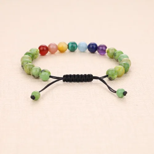 Vista 4 de COAI Pulsera de cristal de piedra de equilibrio de 7 chakras